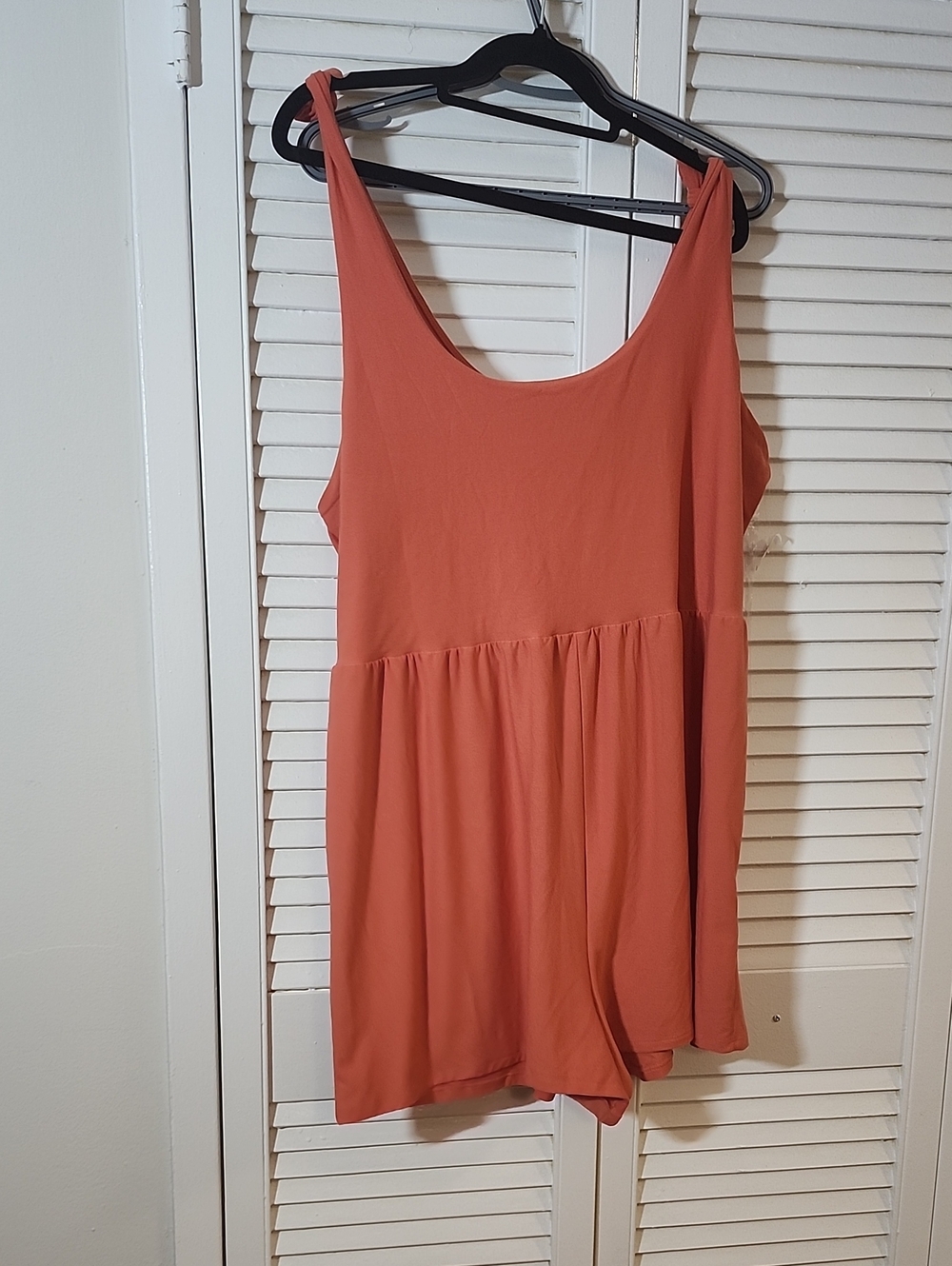 So Sleeveless Coral Romper